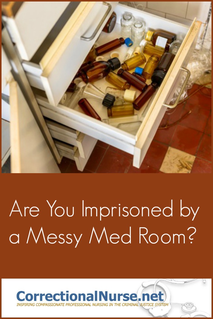 The medication room is a complex area of a prison health unit. Organizing the layout and management of med room can smooth process and reduce error.