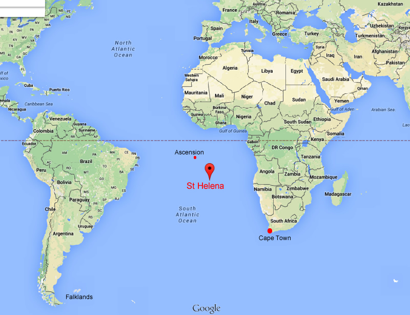 St Helena On World Map st helena world map