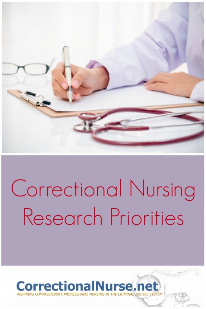 Here is a summary of the key points of the study on correctional nursing research priority.